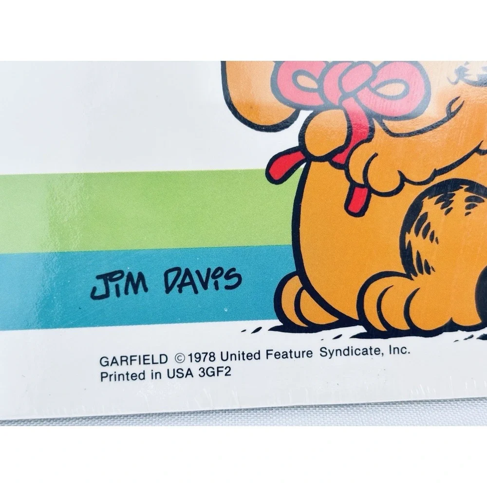 Vintage GARFIELD Remember 1978 Memo Wipe Off Erase Board Webway NOS Sealed‎
